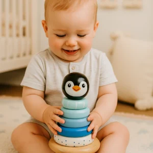 Blue Penguin Stacking Tower