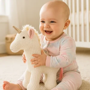 Knitted Unicorn with Details