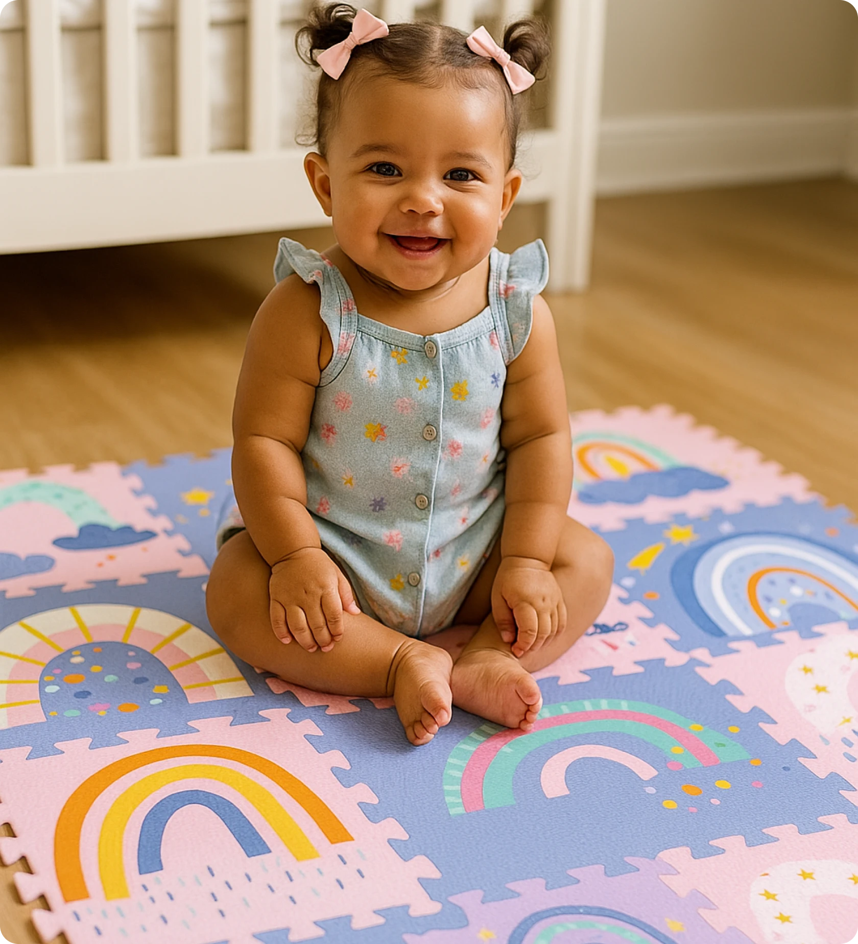 Puzzle de Chão em Espuma com Arco-Íris – 9 Peças | Magni - Imagem 2