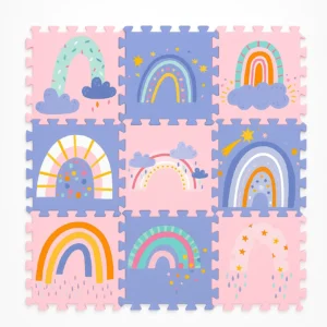Rainbow Foam Floor Puzzle - 9 Pieces | Magni