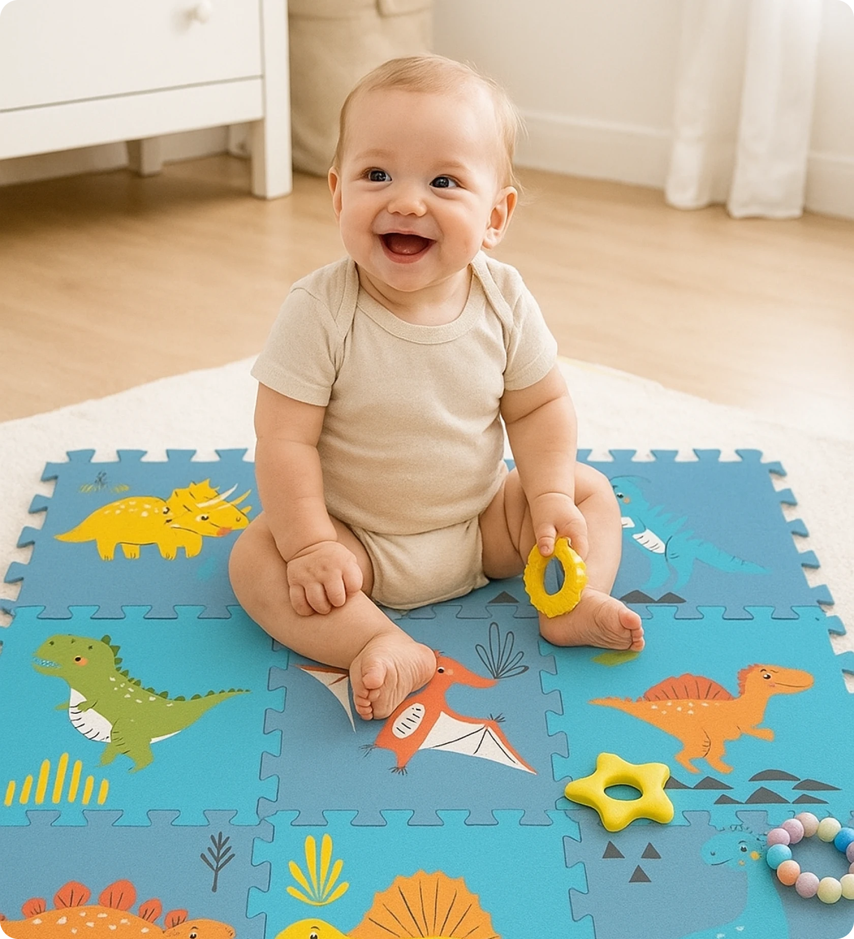 Puzzle de Chão em Espuma com Dinossauros - Imagem 3