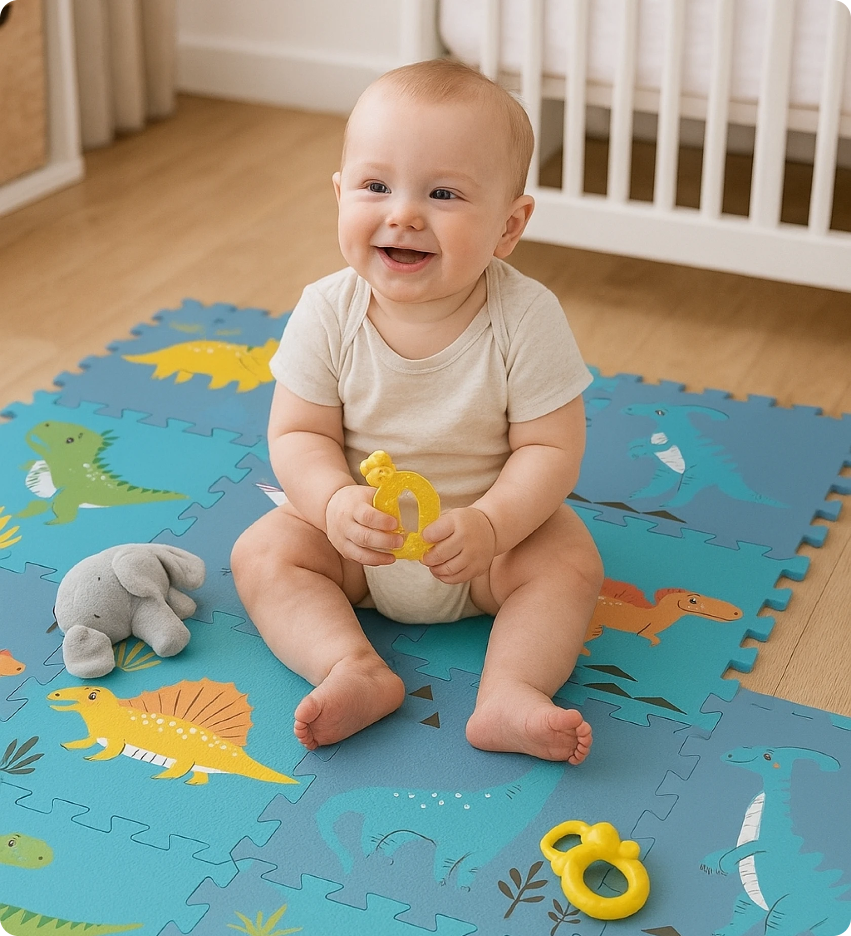 Puzzle de Chão em Espuma com Dinossauros - Imagem 2