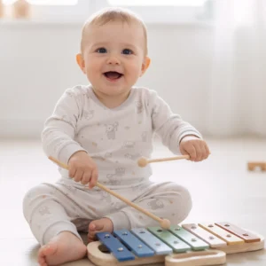 Children's Xylophone in Metal and Wood