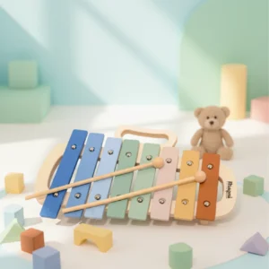 Children's Xylophone in Metal and Wood