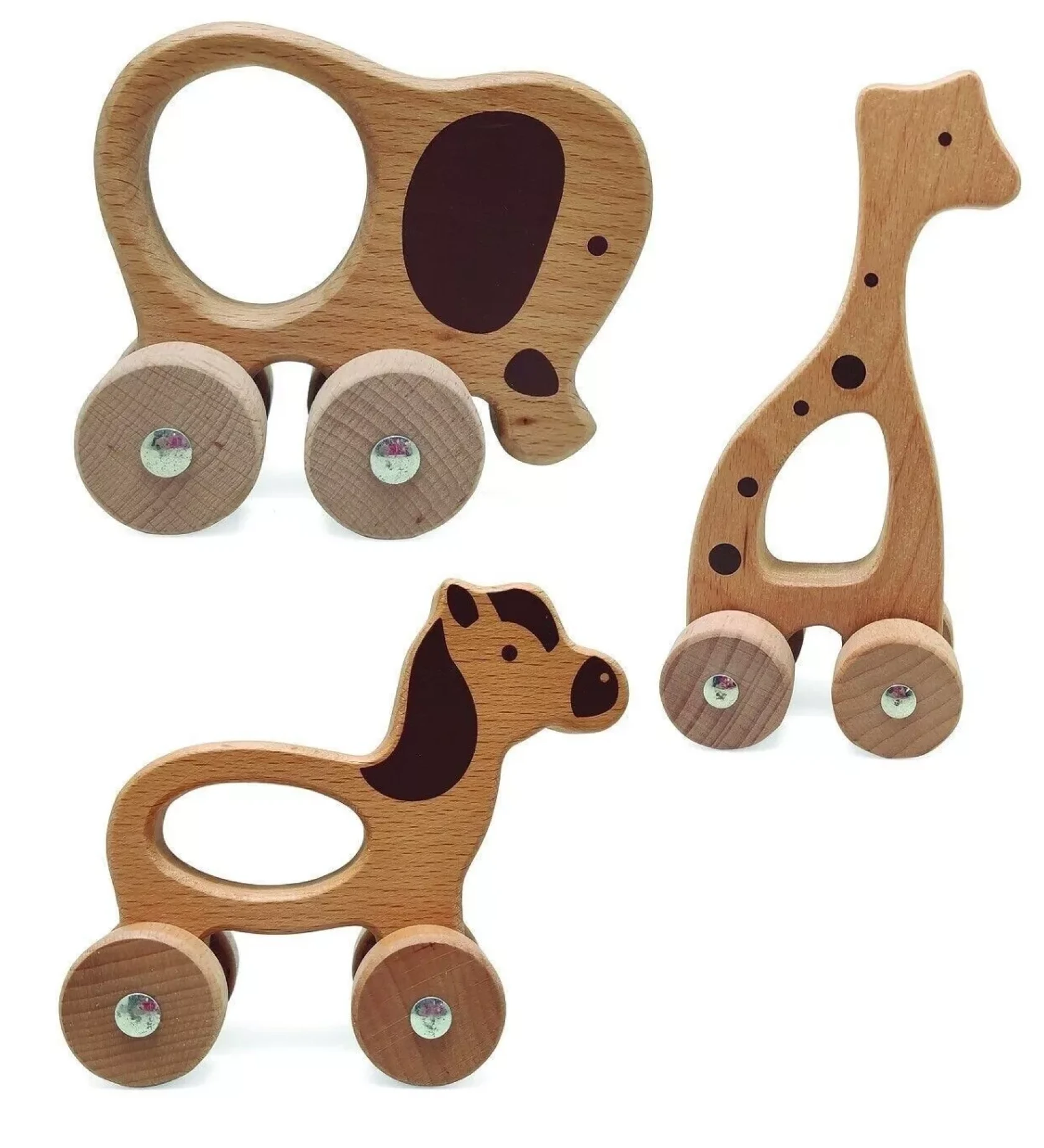 Animais de Madeira sobre Rodas - Imagem 2