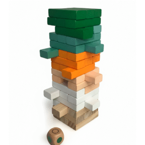 The Tower of Blocks with Color Dice is an educational challenge that stimulates concentration, coordination and reasoning in children (and adults too!).