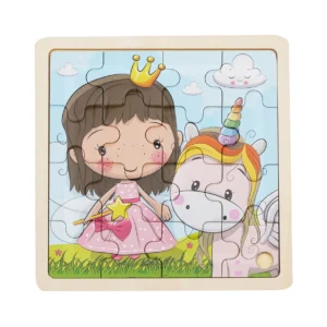 Princess and Unicorn Wooden Puzzle