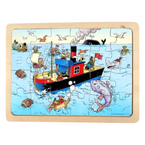 Rasmus Klump Wooden Puzzle with Frame - 24 Pieces | 3+ Years