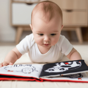 Livro de Tecido de Alto Contraste – Animais da Quinta | 0+ Meses