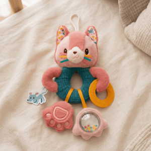 Jeanne Gata Multi-Atividades com Espelho – Brinquedo Sensorial