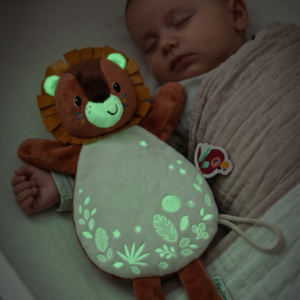Doudou Marioneta Glow de Leão– Conforto, Diversão e Segurança Dia e Noite