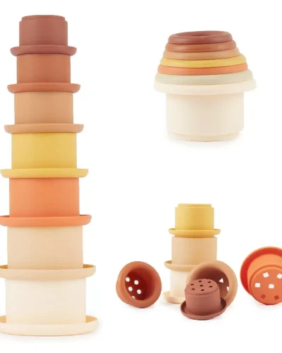 Silicone stacking cups