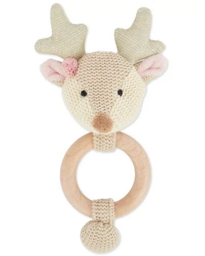 Deer Lia Bieco - 3 in 1 toy with teether and rattle | 0+ Months