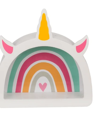 mealheiro de madeira unicórnio