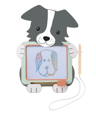 Bloco de desenho magnético infantil reutilizável. Ideal para estimular criatividade e entreter crianças em casa ou em viagem.